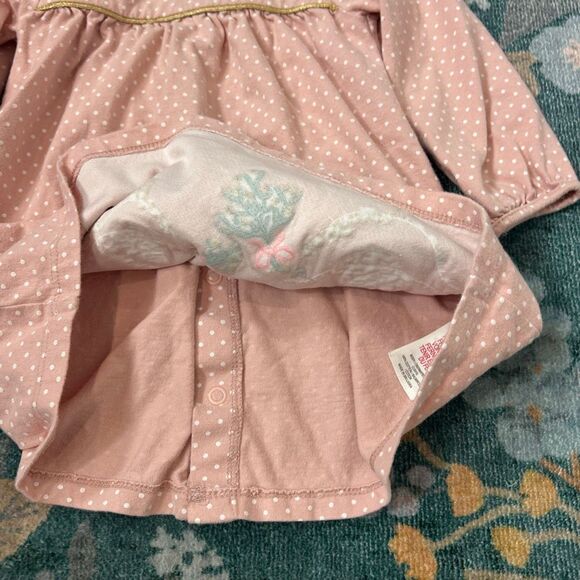 Baby Boden Dove dress 6-12mo bird appliqué embroidered pink cotton infant mini - Picture 8 of 14